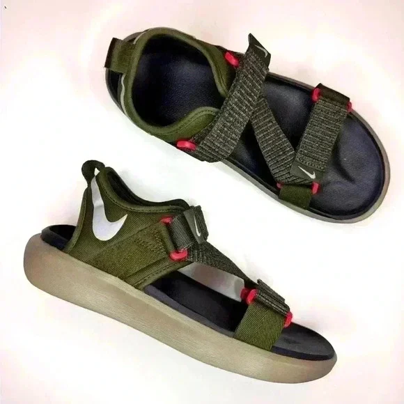 Nike Men’s Vista Sandal Rough Green/wolf Grey Strap Size-6 - Picture 3 of 11